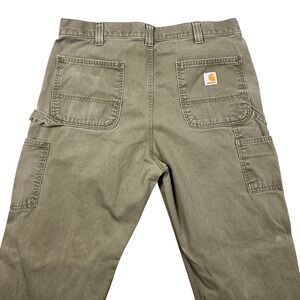 New Without Tags Carhartt B324ARG Relaxed Fit Work Pants Khaki Mens 36x36 Cotton